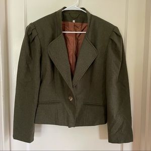 Puff Sleeve Wool Jacket - Vintage
